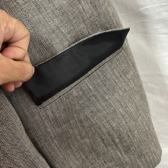 Preston & York women’s 100% linen, tan and black tweed suit, size 10/14 - Picture 6 of 10